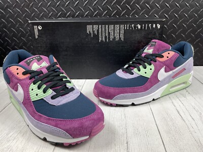 Size 11.5-Nike Air Max 90 NRG Shoes Light Bordeaux Armory Navy DM0035-500 No Lid
