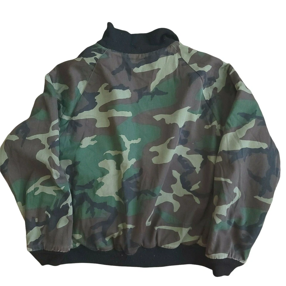 Chaqueta Bombardero Camuflaje Marrón Verde Marrón Marrón Marrón Marrón Para Hombre L Deportista Caza De Colección Foto 3 de 4