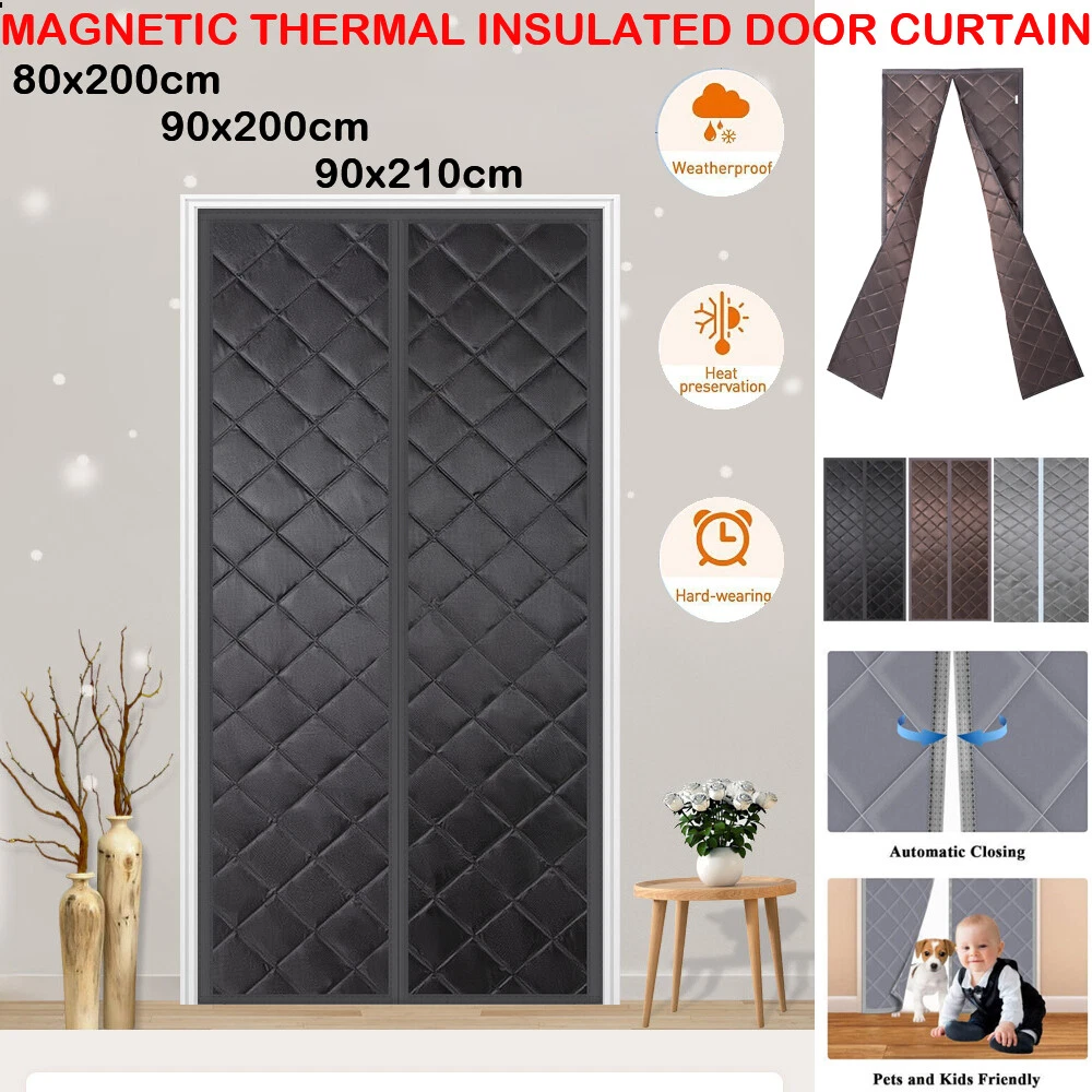 Magnetic Warm Winter Door Curtains Thermal Thickened Insulated Cold Protection
