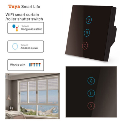Smart WIFI Rolladenschalter Vorhang Touch Schalter Jalousieschalter TUYA App DHL