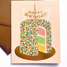 RIFLE PAPER CO. Greeting Card  Envelope - "LAYER CAKE" Birthday Blank 
