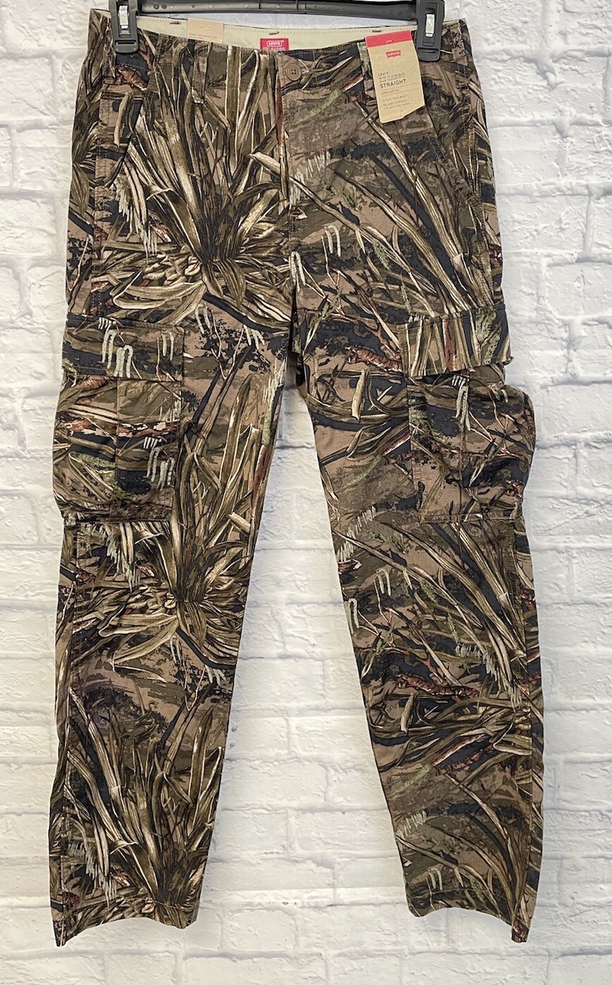 Levis Cargo Pants Mens 31X32 XX Cargo Straight Camo 100 % Cotton New NWT jeans