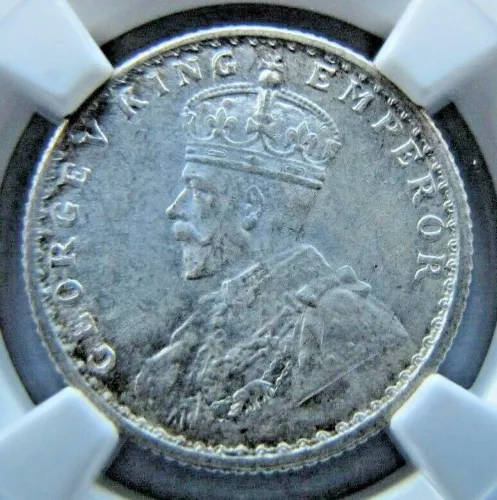 India 1/4 Rupee 1917 (C) - NGC MS64