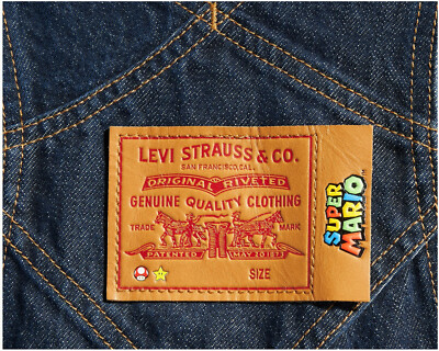 Levi´s X Super Mario Nintendo Men's Denim Dungaree Overalls Jeans