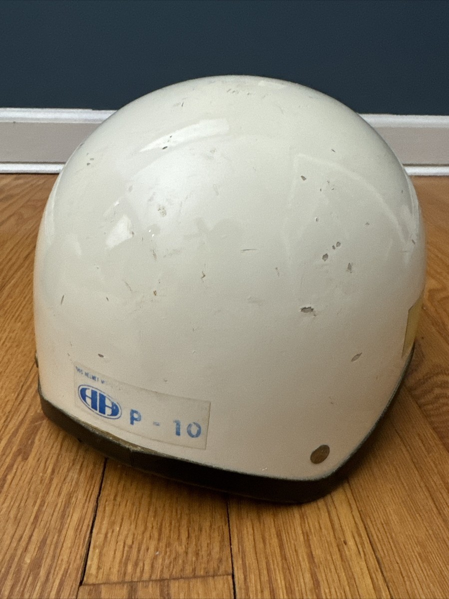 Vintage Hirotake Arai HA P-10 Half Helmet White Snell 1968