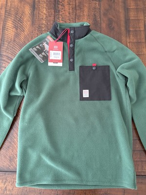 Topo Designs Men s Polartec200 Mountain Fleece Forrest/Black Size small NWT
