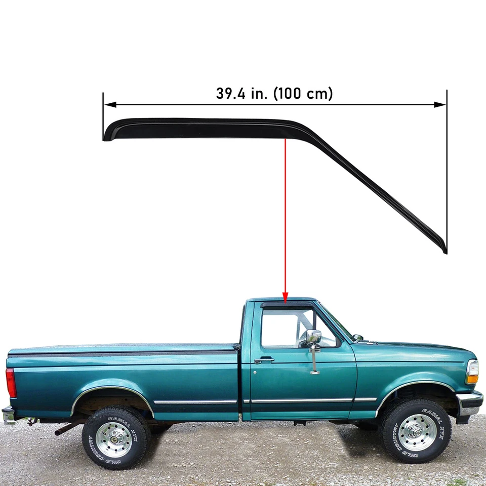 Window Visors Rain Guards Wind Deflectors For 1980-1996 Ford F150 Standard Cab  Foto 2 de 4