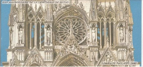 Frankreich 2011 ** postfrisch Bl. 152 Kirchenfenster Faltkarte im Blister - Bild 1 von 1