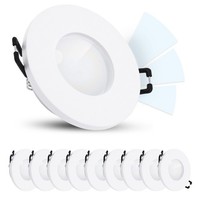 10X Einbaustrahler Fourstep Led Badlampe IP65 Neutralweiß 5W Leuchte Deckenlampe