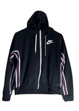 Women  s Nike Sportswear Fz Tracksuit Full Zip Hoodie Black White 932431-013 Sz S