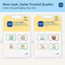 MAM Air Pacifier for Babies 16 Months, Extra Air Flow for Sensitive Skin, Glows