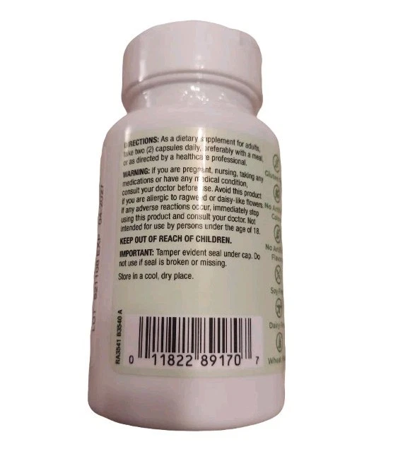 2x Rite Aid Holistic Health 2.000 mg extracto de semilla de cardo mariano 200 cápsulas  Foto 3 de 4