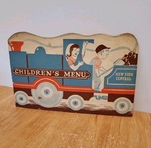 NEW YORK CENTRAL  Children's Menu  THE WATER LEVEL ROUTE  1940's ?  Railroad