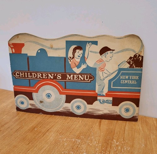 NEW YORK CENTRAL Children's Menu THE WATER LEVEL ROUTE 1940's ? Railroad