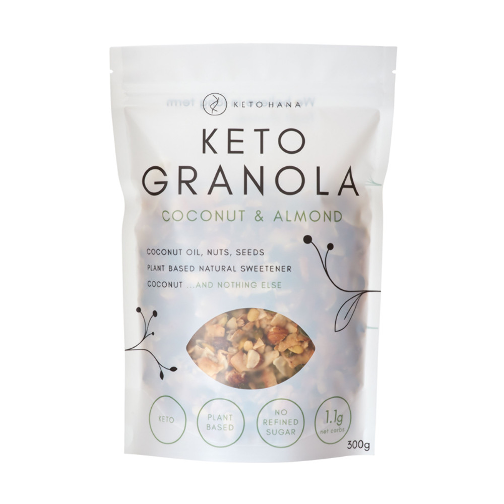 Keto Hana Coconut & Almond (Plant Based) Keto Granola 300g - Image 2