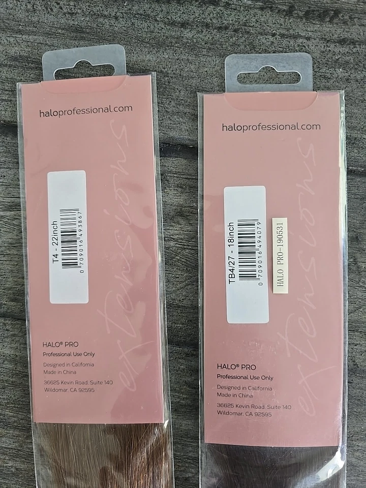 Extensiones de cabello humano 100 % con cinta Halo Pro 4 y B4/27 + cintas de repuesto de 60 quilates Foto 4 de 4
