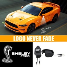 2x Ford Mustang HD GLASS Shelby Cobra SuperSnake Side Mirror Puddle HD LED Light