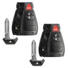 2 Key Fob Remote 3v Shell Case Replacement for Jeep Dodge Chrysler VW IYZ-C01C