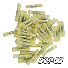 50PCS Heat Shrink But Connectors Waterproof Electrical Wire Marine Butt Splice