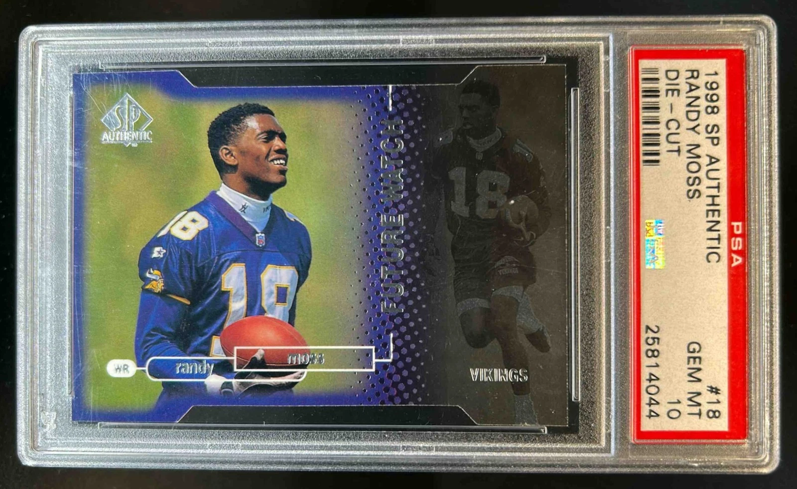 Randy Moss SP Authentic #18 Die-Cut