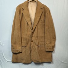 VTG Ralph Edwards Sportswear Suede Leather Blazer Jacket Made In USA Size 46L
