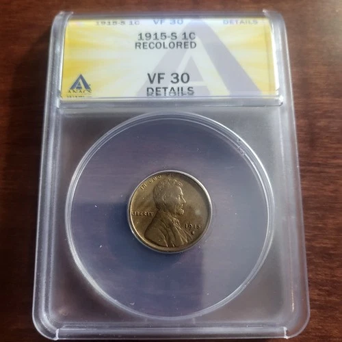 1915-S ANACS VF30 Lincoln Wheat Penny San Francisco Mint
