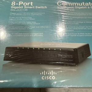 Cisco SG200-08 8-port Interrupteur intelligent Gigabit (SLM2008T-NA) nouveau scellé
