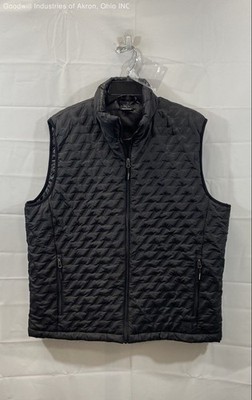 New Balance Men's Black Quilted Insulated Full Zip Puffer Vest Sz L