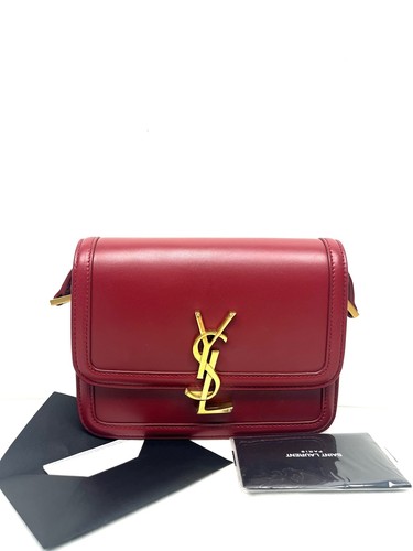 YSL Solferino Box Small Red Smooth Calfskin Crossbody Bag Duty Paid