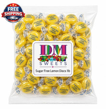 Sugar Free Lemon Drops Candy - 1 Lb Bulk Bag of Individually Wrapped Sweet and S
