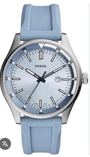 Fossil FS5537 Blue Silicone Watch