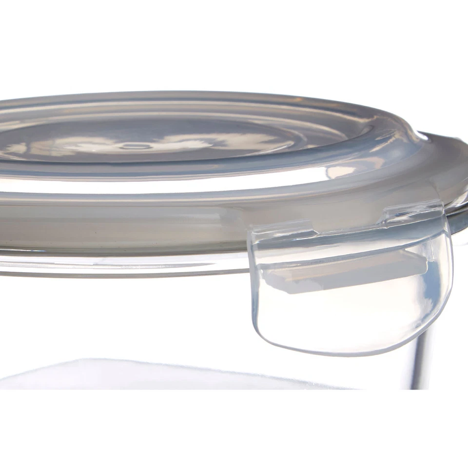3PCS Freska 620ml Clear Glass Lunch Box Food Storage Meal Container Plastic Lid - Image 4 of 4