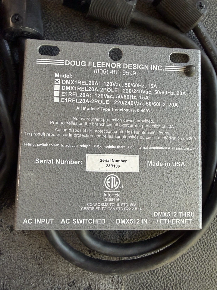 Doug Fleenor Design DMX Relay Single Channel - Image 4 of 4