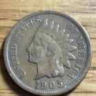 1905 Indian Head One Cent Copper Philadelphia Penny VF? Semi-Key Date 80.7 Mil