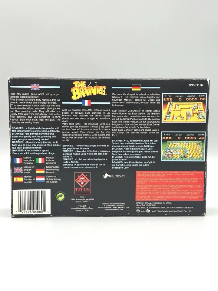 The Brainies SNES OVP Zustand: Gut - Bild 2 von 4