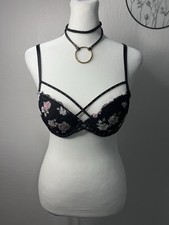 PINK Victoria's Secret Floral Lace Strappy Push-Up Bra Size 34B