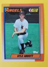 Kyle Abbott 1990 Topps Baseball 1st Draft Pick Rookie #444 California Angels