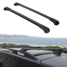 2X Car Roof Rack Cross Bars for Nissan XTrail 2014-2021 Lockable Roof Bars Black
