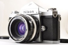 Nikon F Eye Level Silver Film Camera /Nikkor-H Auto 50mm f2 Lens Near Mint 3816