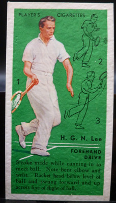 1936 John Player & Sons Tennis Forehand Drive H. G. N. Lee #8 VG/EX
