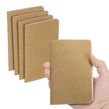 4 Pack A6 Notebook A6 Journal Mini Notebook Pocket Kraft,Kraft Tone