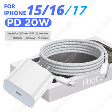 Braided USB C To USB C Cable Fast Charging for iPhone Air/17 Pro Max//16/15 PLUS