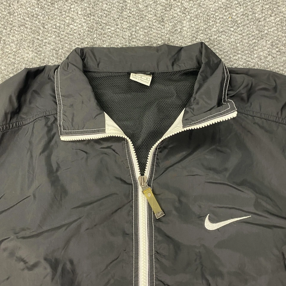 Jaqueta Nike Vintage Masculina Média Preta Verde Branca Colorblock Windbreaker Anos 90 - Imagem 2 de 4