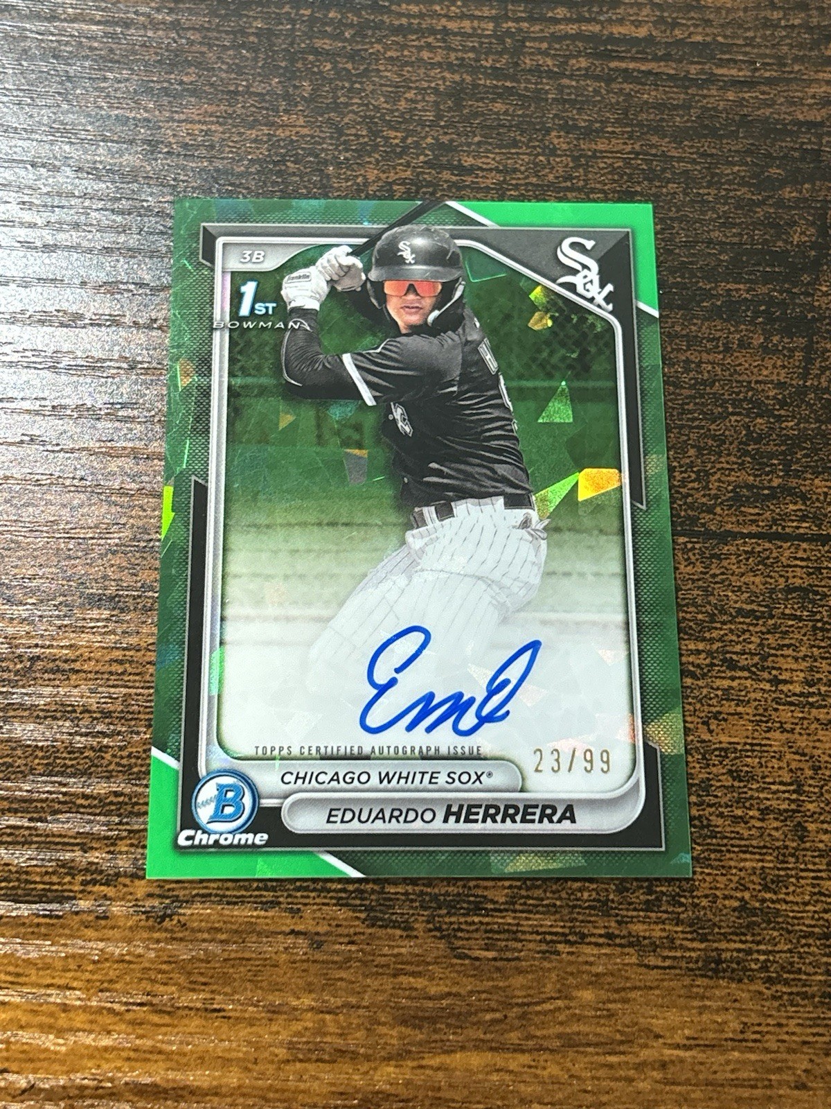 2024 Bowman Chrome Sapphire 1st RC Auto Eduardo Herrera #CSPA-EH Green /99