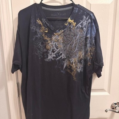 Marc Ecko Men's Navy and Blue T-shirt