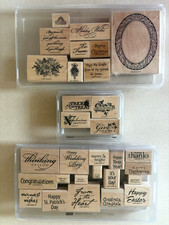 Stampin Up Assorted Lot of 30 Photopolymer/Wood Stamps Annual Holidays