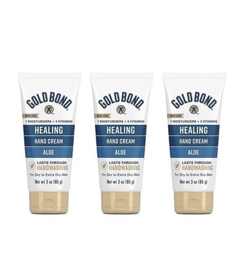 (3-Pack) Gold Bond Healing Hand Cream with Aloe, 3 oz each (9 oz total)