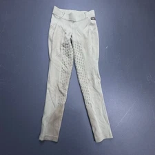 Kerrits Riding Pants Girls Medium Tan Full Seat Equestrian Breeches Youth Kids