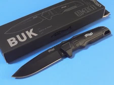 WALTHER 50720 BACK UP KNIFE Black 440C stainless fixed blade 8 1/4" overall NEW!