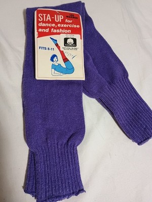 Vintage 1980 Leg Warmer Aerobic Workout Ballet NWT Made in USA Cotton Nylon 27''